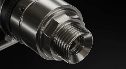 Fototapeta premium Close-Up of a Precision Thru-Hull Fitting for Marine Applications