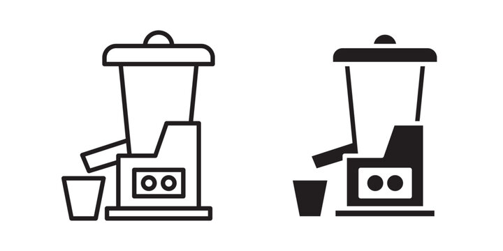 Cold pressed juicer icon, outline style icon for web site or mobile app, vector graphics