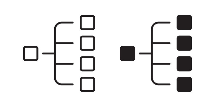 classification icon, outline style icon for web site or mobile app, vector graphics
