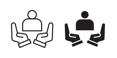 Child custody icon, outline style icon for web site or mobile app, vector graphics