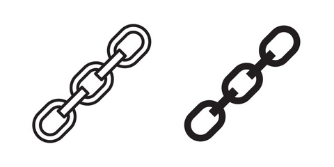 Chain icon, outline style icon for web site or mobile app, vector graphics