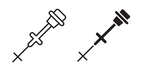 Car dipstick icon, outline style icon for web site or mobile app, vector graphics