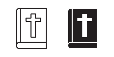 Obraz premium Bible icon, outline style icon for web site or mobile app, vector graphics