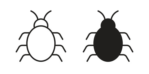 Bedbug icon, outline style icon for web site or mobile app, vector graphics