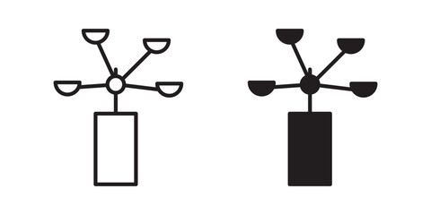 Anemometer icon, outline style icon for web site or mobile app, vector graphics