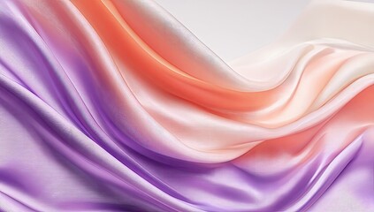 Fototapeta premium Flowing silk fabric in soft, ombre colors