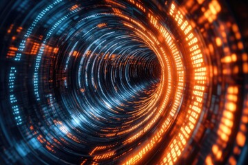 Digital tunnel vortex, data flow