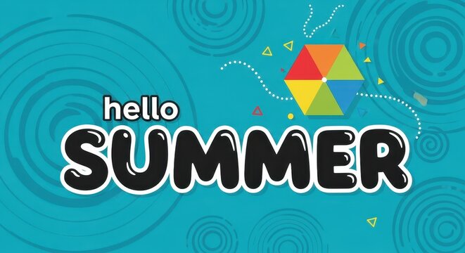 Hello summer vector illustration for seasonal design