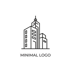 Fototapeta premium Abstract Modern Building Logo | Minimalist Architecture & Design