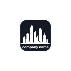City Skyline Silhouette Logo | Real Estate & Urban Development