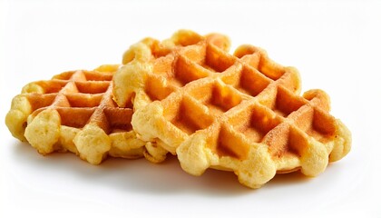 cheese waffles on a isolated white background