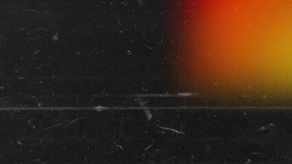 Light leak bleeds across a dark, grunge canvas, accented by film grain and dust for a vintage aesthetic