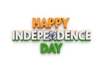 happy independence day" 3d lettering,tricolor typography," text,indian flag colors,patriotic design,national holiday,decorative elements,high quality digital art,detailed realistic

