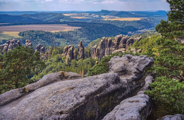 Landschaft, Elbsandstein Gebirge, Sächsische Schweiz