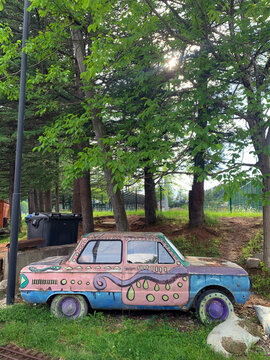 Pink Decorated Zapo Car, Racha Georgia 2023