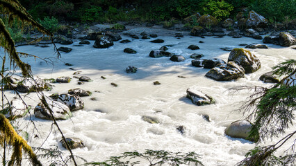 Mamquam Falls Park in Squamish, BC, Canada
