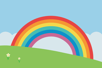 rainbow in the grass