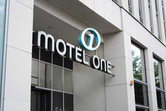 Berlin, Germany - May 23, 2025: Motel One in Berlin - Motel One is a German hotel chain headquartered in Munich