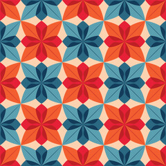 40_Retro Geometric Floral Pattern