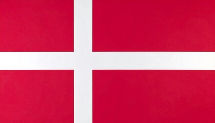 Fototapeta premium Danish flag with red field and offset white Nordic cross—symbol of Christianity, tradition, and sovereignty.