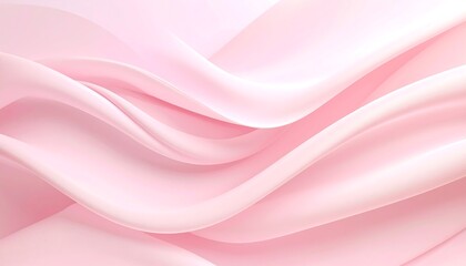 Abstract, smooth, flowing pink fabric folds
