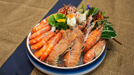 Fresh vegetables and shrimp make for a healthy and delicious seafood dinner.