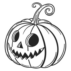 vector halloween pumpkin isolated on white background