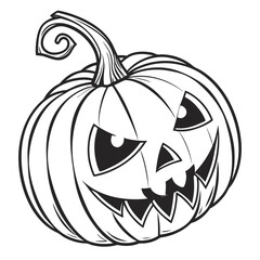 halloween silhouette  pumpkin isolated on white background vector