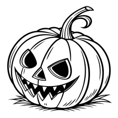 halloween pumpkin on white background vector