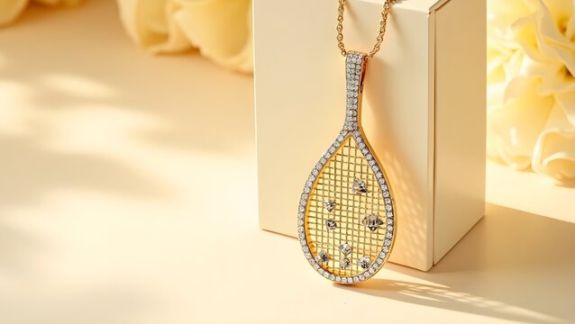 golden rocet shape lockets on the table