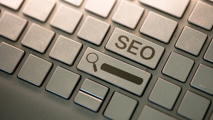 SEO Keyboard Search Icon on Computer Key