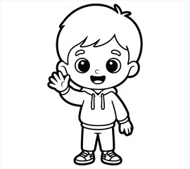 Baby Boy Chibi Silhouette – Vector Illustration