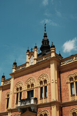 Obraz premium Architectural details and tower of the Bishop s Palace in Novi Sad, Serbia.