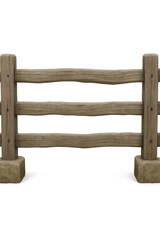 Obraz premium Wooden fence on transparent background creating rustic countryside atmosphere