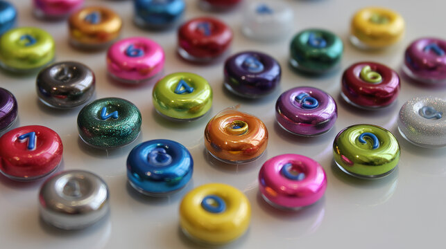 Learning numbers with colorful magnets