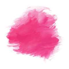 Abstract Pink and Magenta Paint Brush Stroke or Watercolor Stain Design Element Vector Illustration for Art, Feminine, Grunge Texture, and Background.
