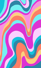 70s Pop Art Swirl Background