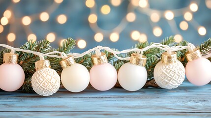 Obraz premium 14. Soft pastel bokeh lights with a gradient background for dreamy effect, showing delicate glowing orbs in soft pastel hues scattered over a smooth gradient blending soft pink and baby blue