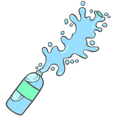 water bottle splash illustration