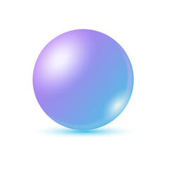 Glass purple ball with shadow