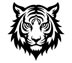 Tiger Head Emblem Silhouette