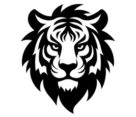 Obraz premium Tiger Head Emblem Silhouette