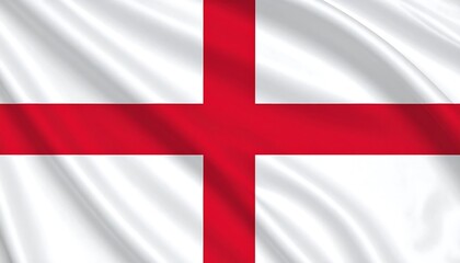 England flag with bold red St George's Cross on white field, clean flat layout