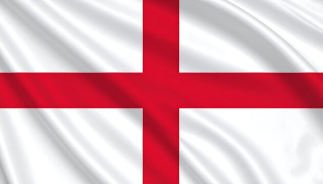 England flag with bold red St George's Cross on white field, clean flat layout