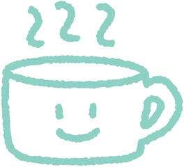Cute hand drawn mug line illustration