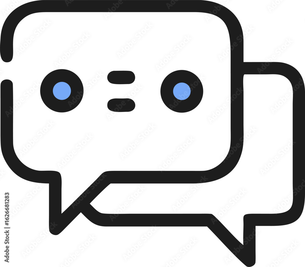 Poster a conversational ai speech bubble graphic with a clean modern design perfect for digital communicati