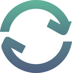 Modern circular arrow icon for refresh and reload operations