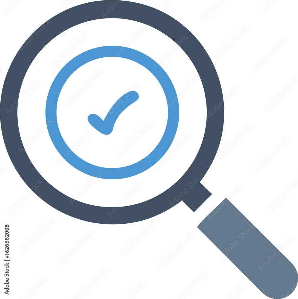Poster a simple magnifying glass icon representing search and discovery perfect for digital interfaces and 