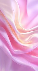 Fototapeta premium Delicate, flowing fabric in a soft pink and peach gradient