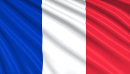 Naklejka premium French flag with vertical blue, white, and red stripes, crisp and symbolic layout